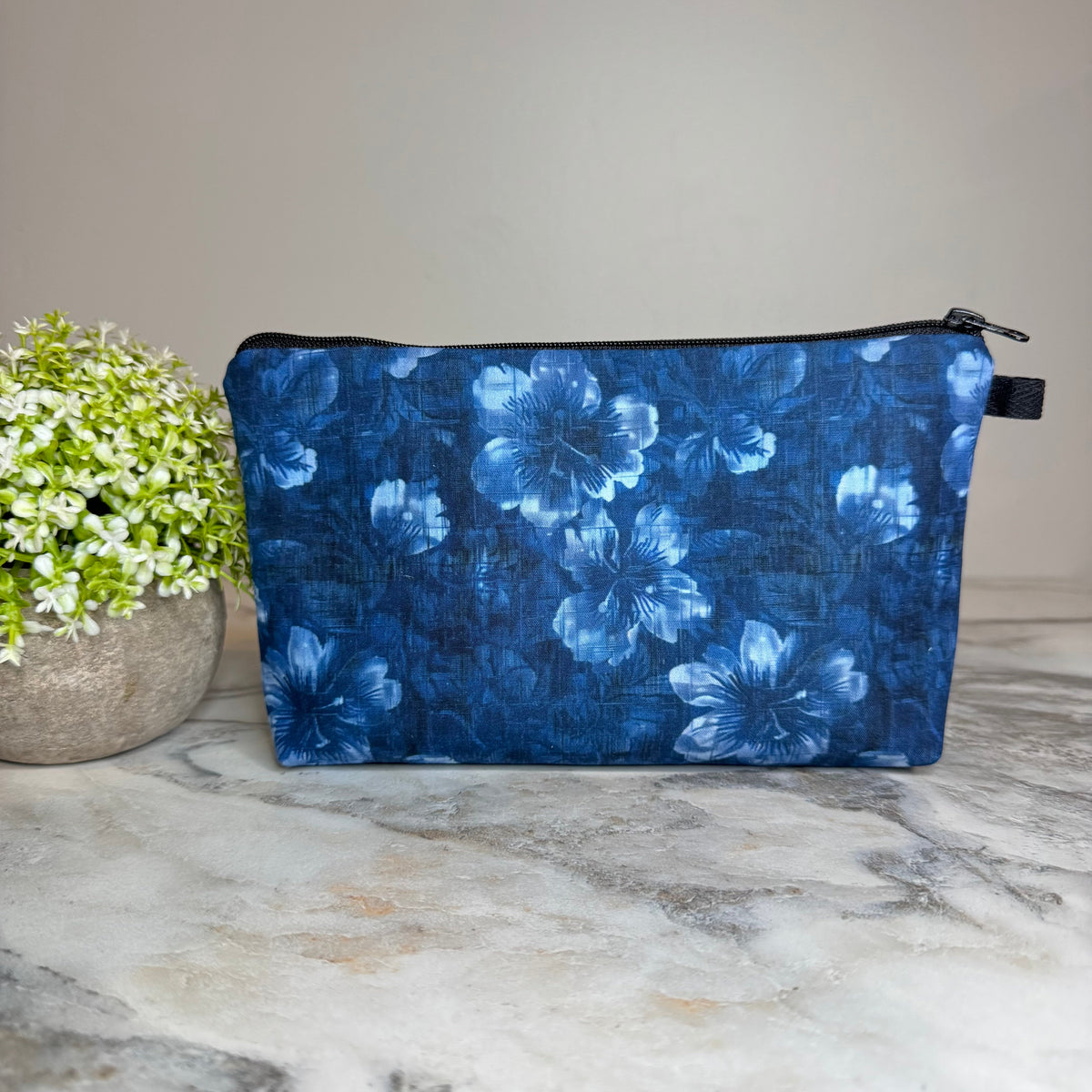 Pouch - Denim Blue Floral
