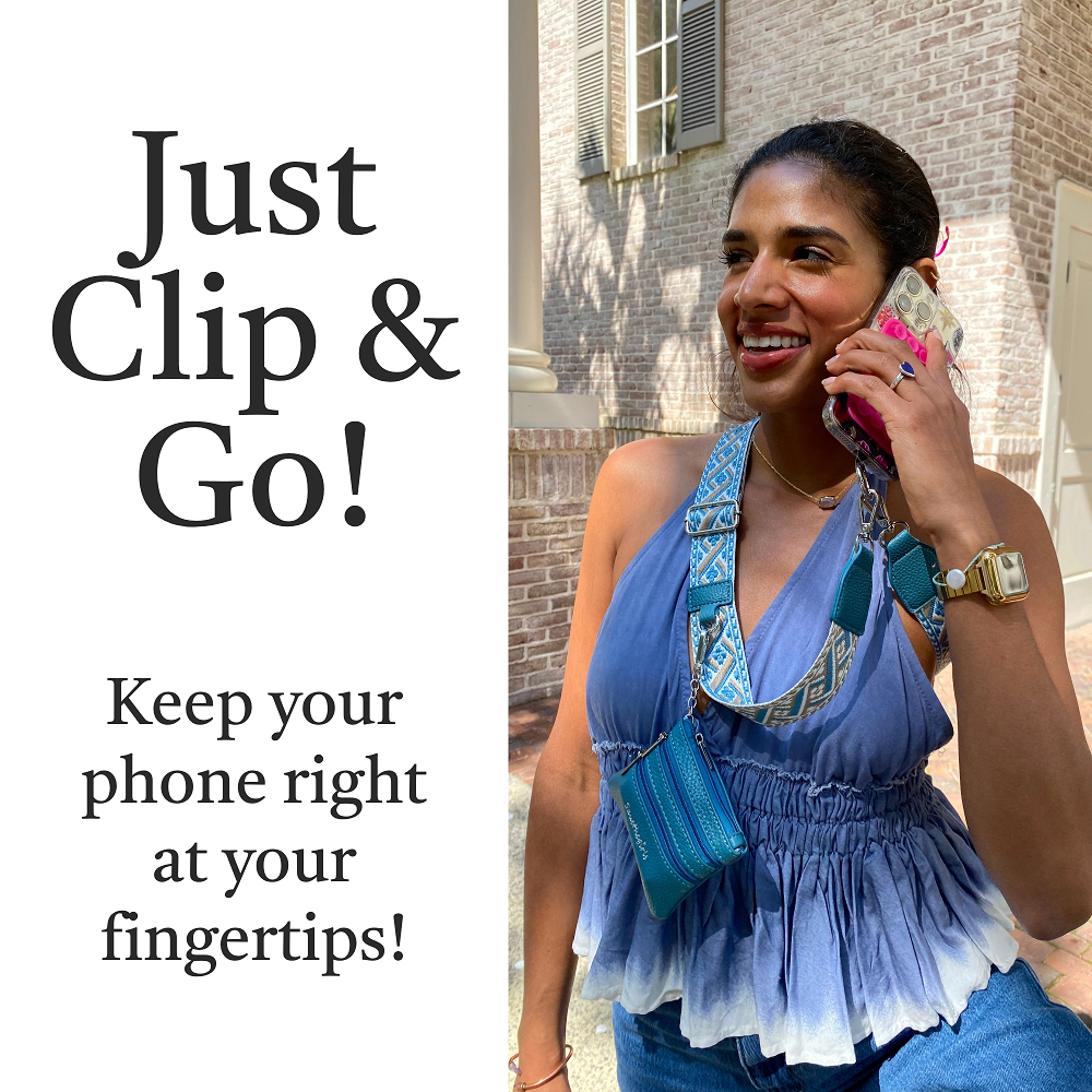 Clip & Go Strap w/Zippered Pouch XOXO