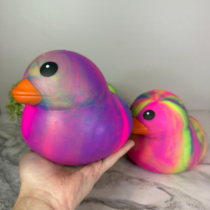 Squishy Toy - Rubber Duck, Jumbo Tie Dye - PREORDER