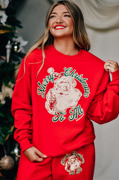 Vintage Santa Red Sweatshirt