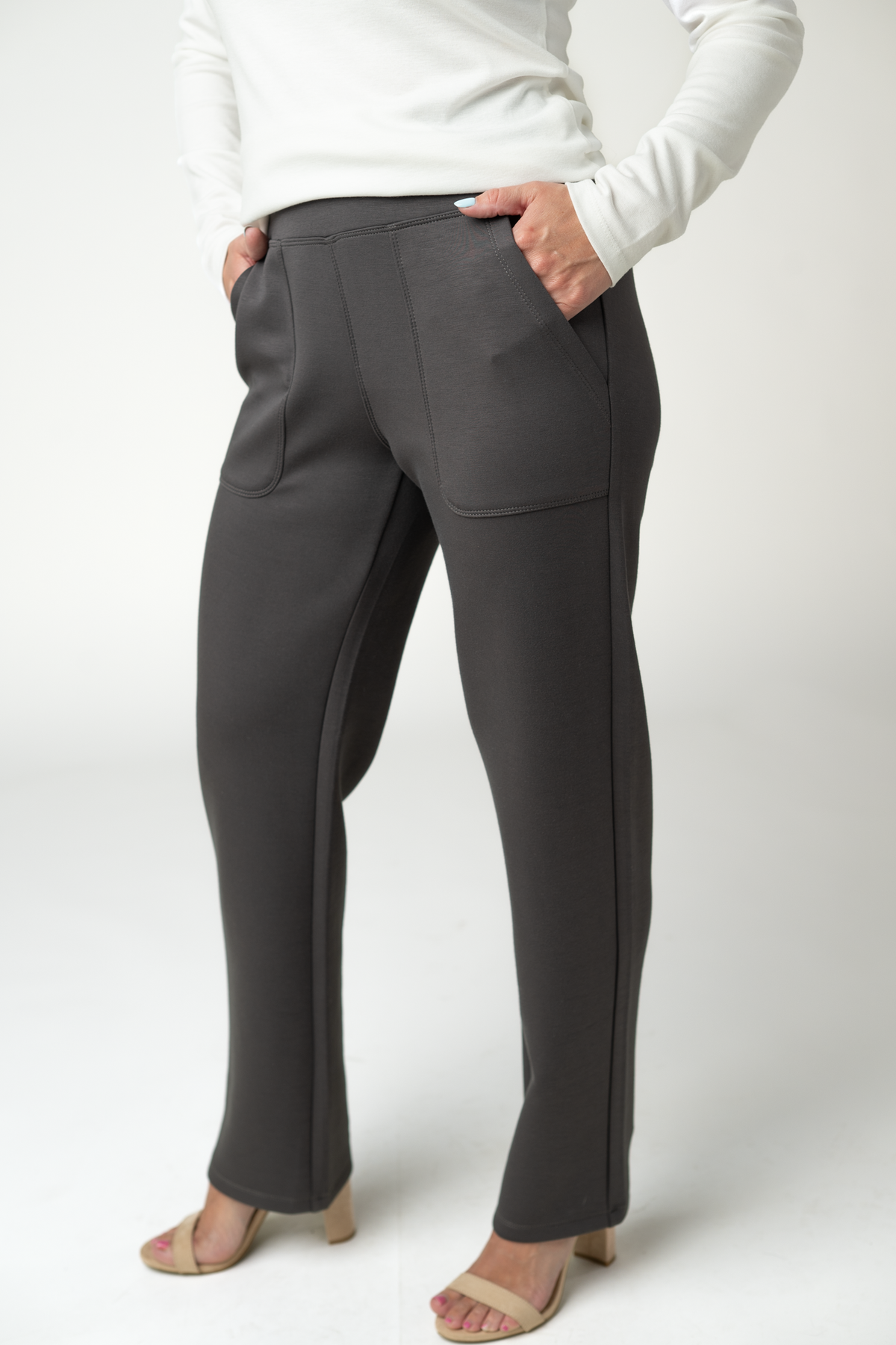 Luxe Ankle Bottoms- Charcoal