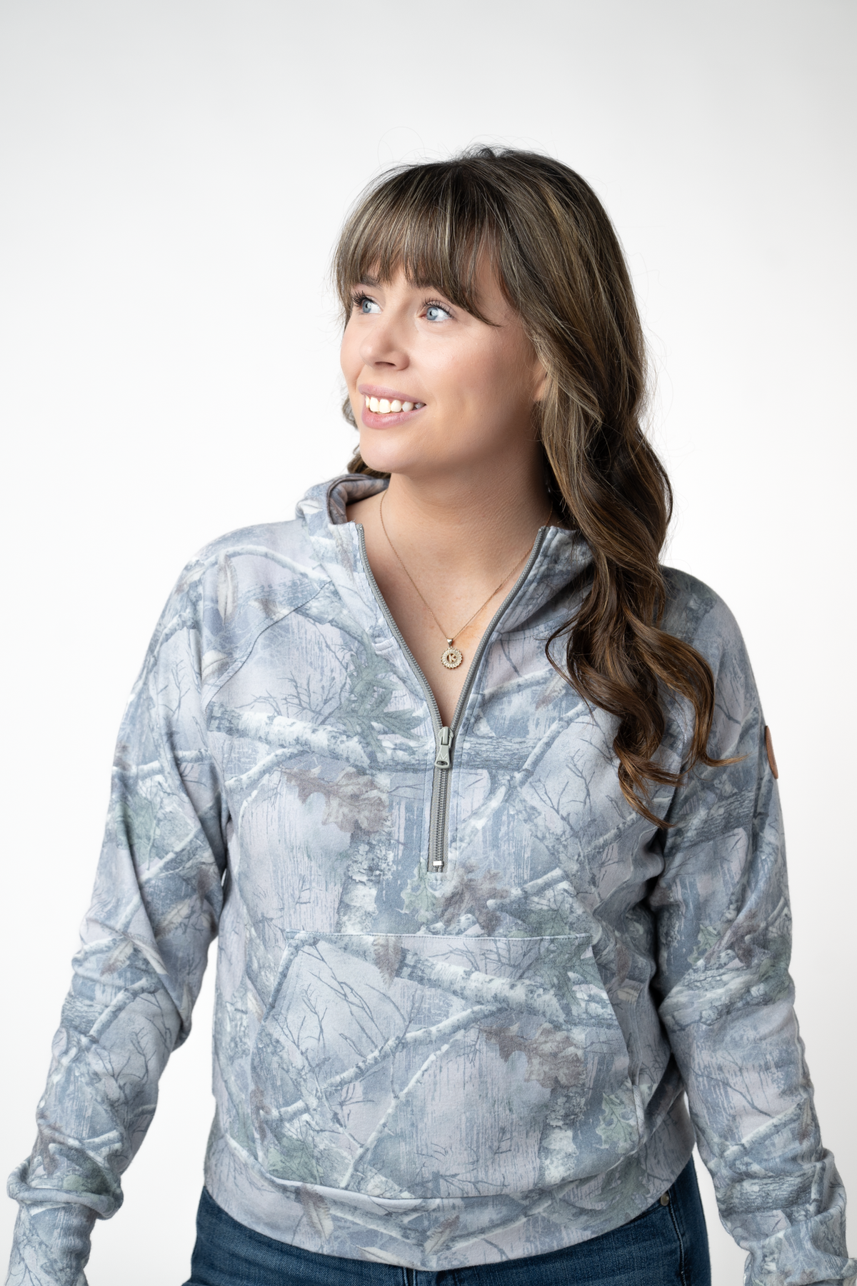 Shorter Halfzip Hoodie - Camo