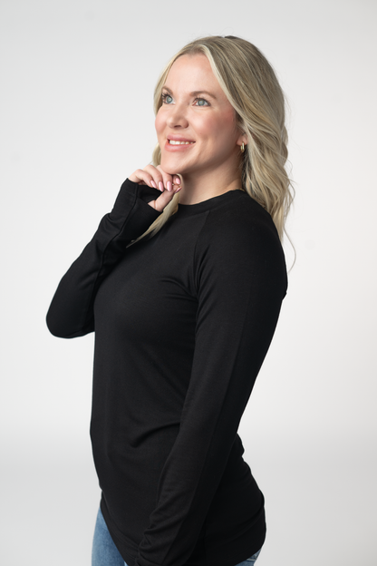 Blair Long Sleeve Top - Black