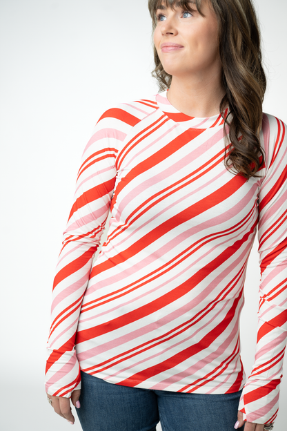 Blair Long Sleeve Top - Candy Cane