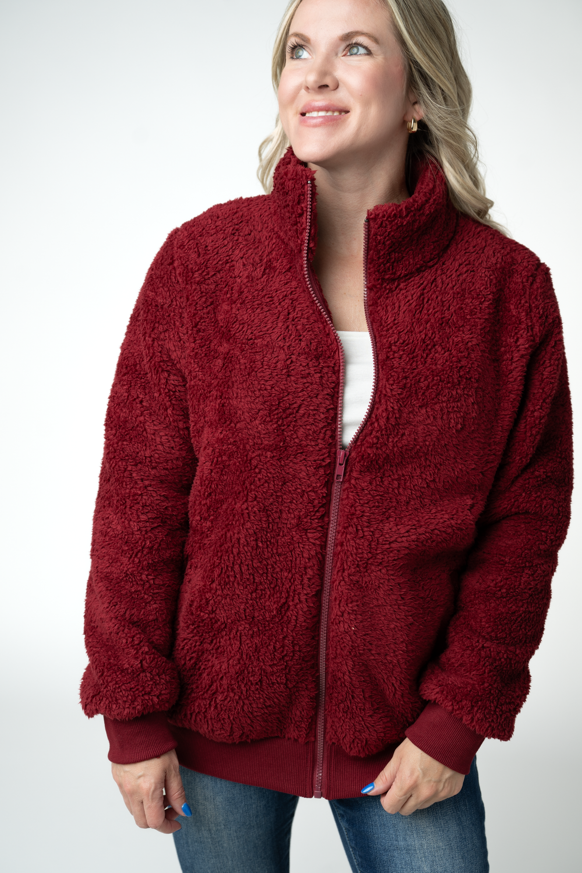 Skylar Sherpa Fullzip - Cranberry