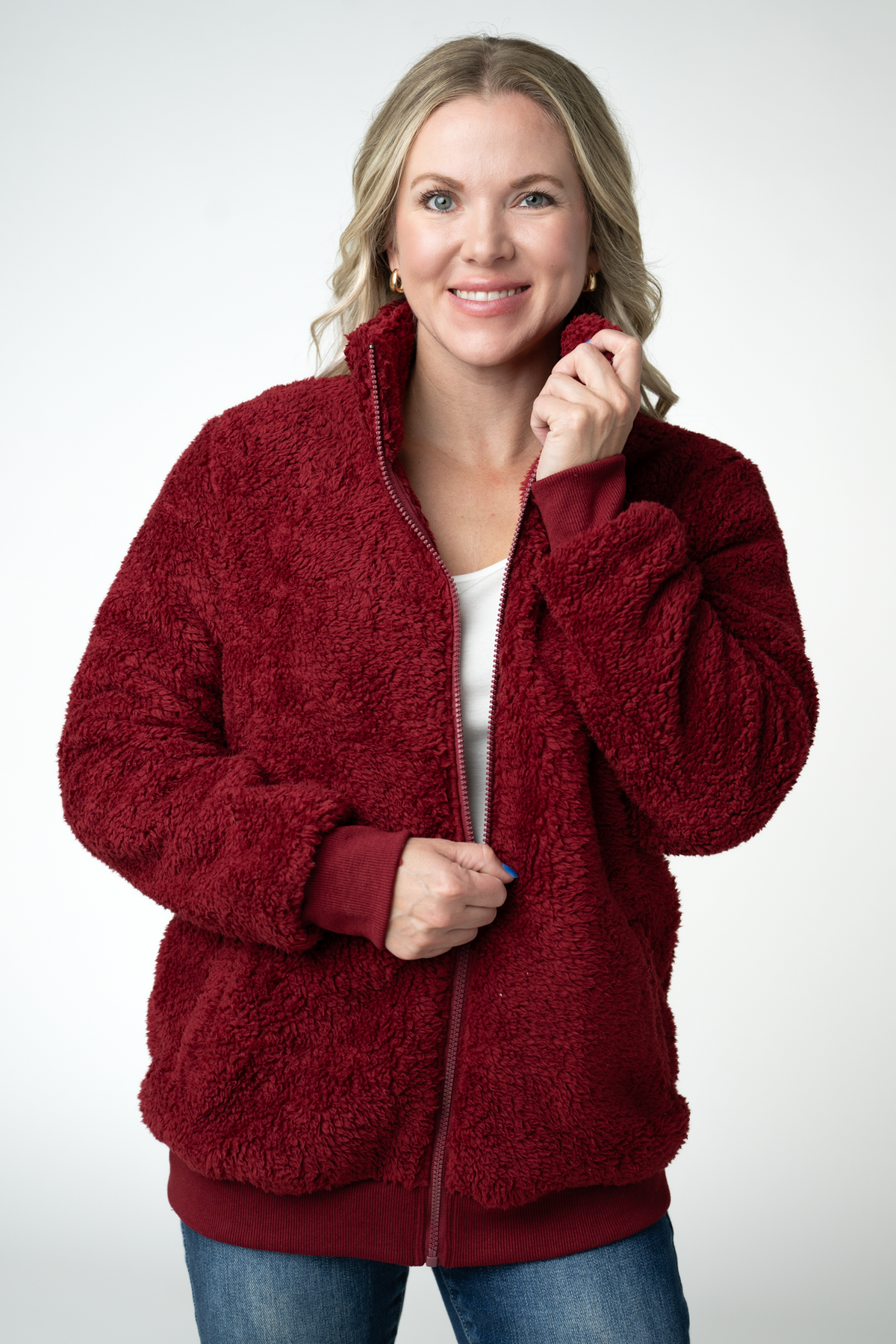 Skylar Sherpa Fullzip - Cranberry