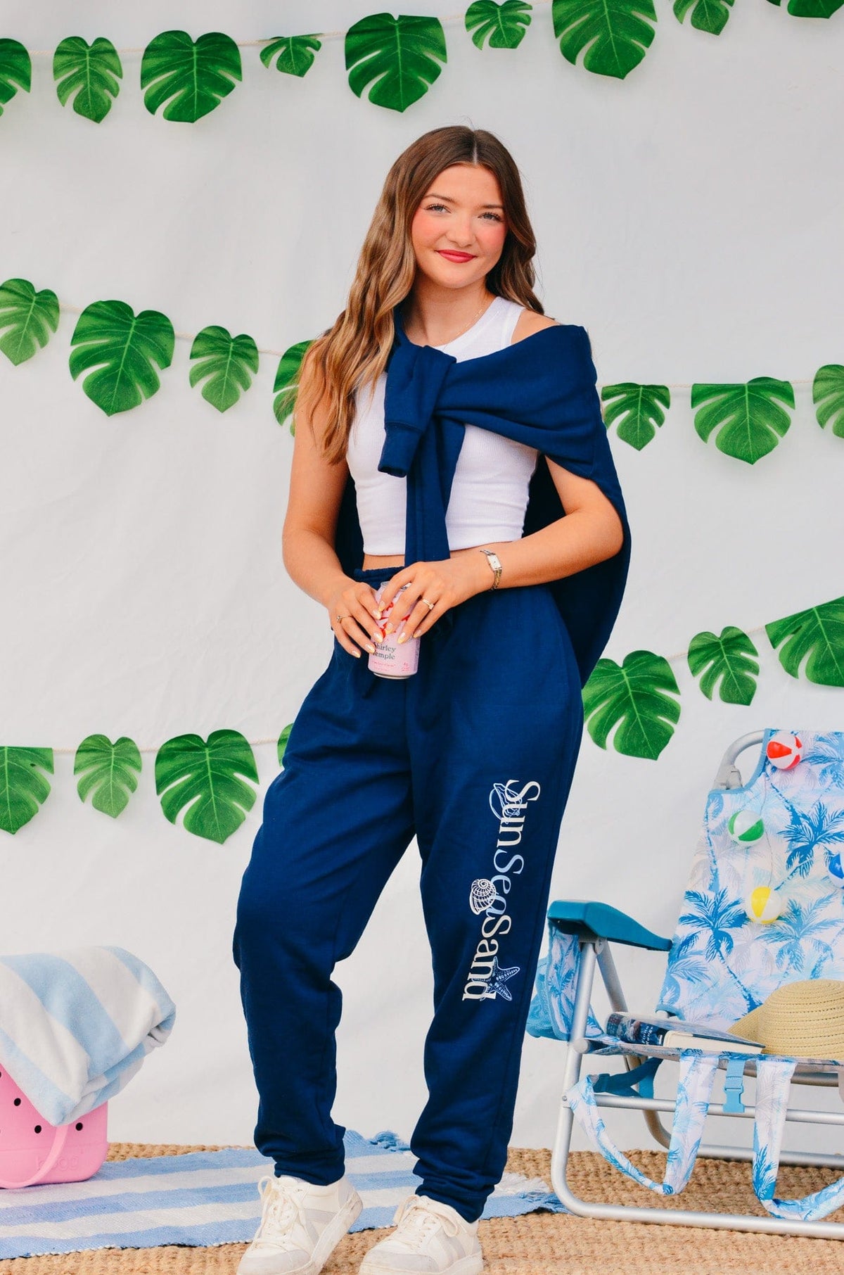 Sun Sea Sand Navy Joggers