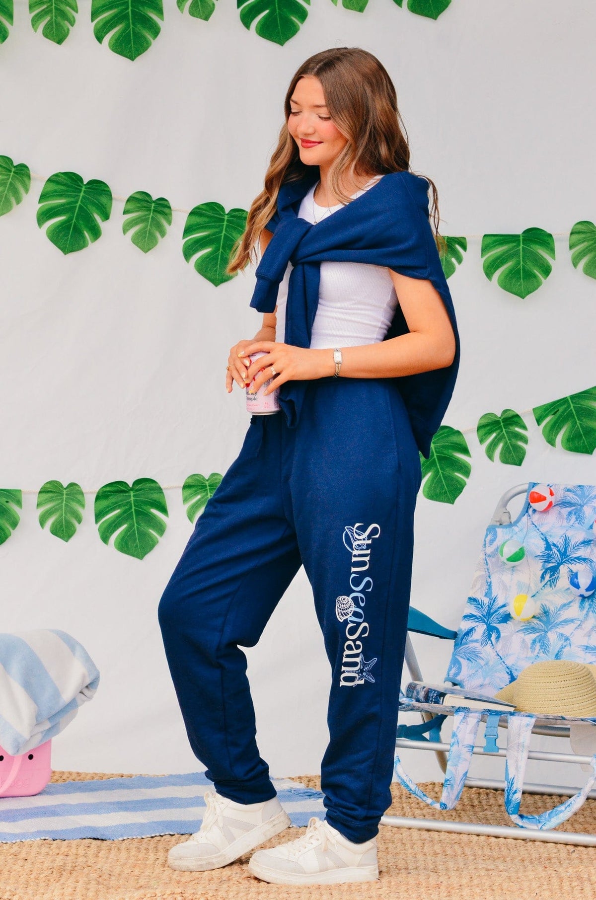 Sun Sea Sand Navy Joggers