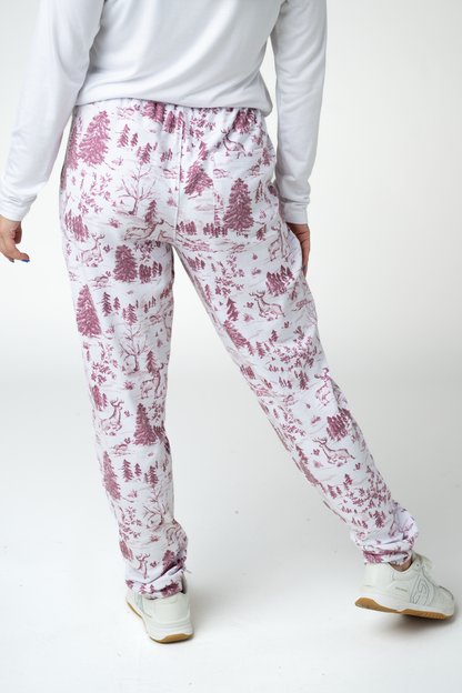 Classic Joggers -  Cranberry Woodland