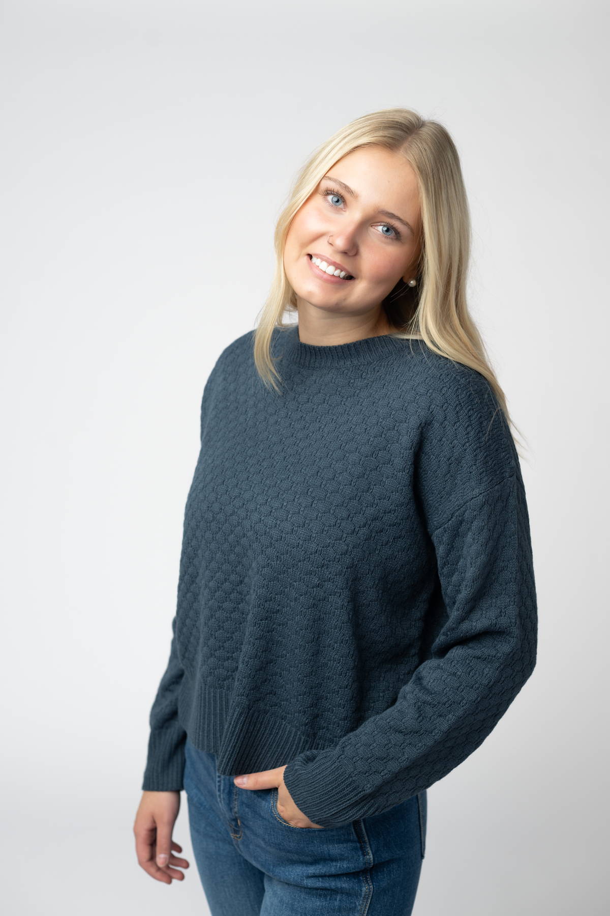 Gianna Pullover Sweater - Teal