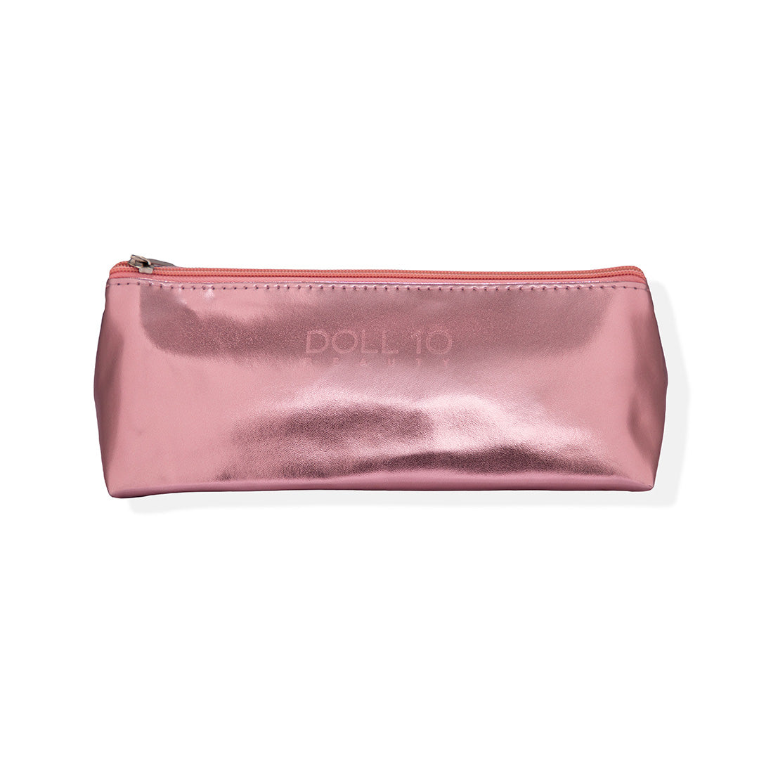 Metallic Dark Pink Beauty Bag