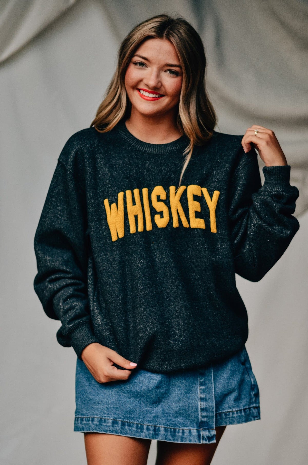Whiskey Knit Sweatshirt