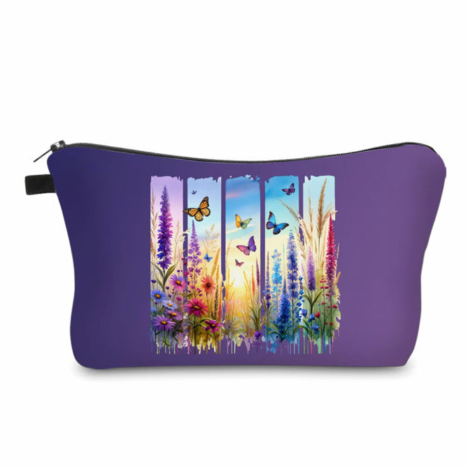 Pouch - Butterfly Stripe Purple
