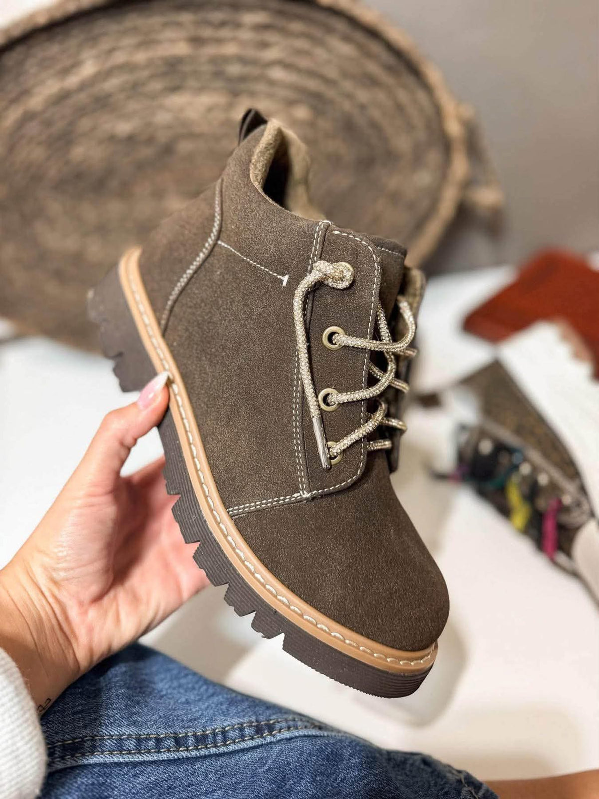 LAUREN — Bootie with Glitter Laces
