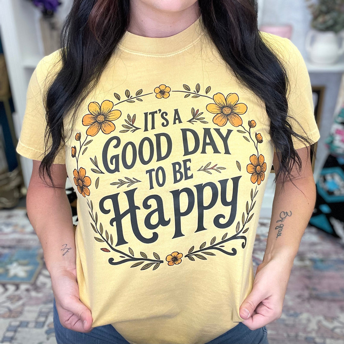 Good Day To Be Happy Graphic Tee