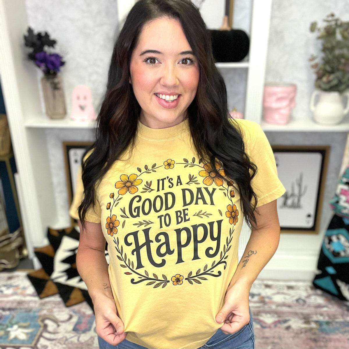 Good Day To Be Happy Graphic Tee