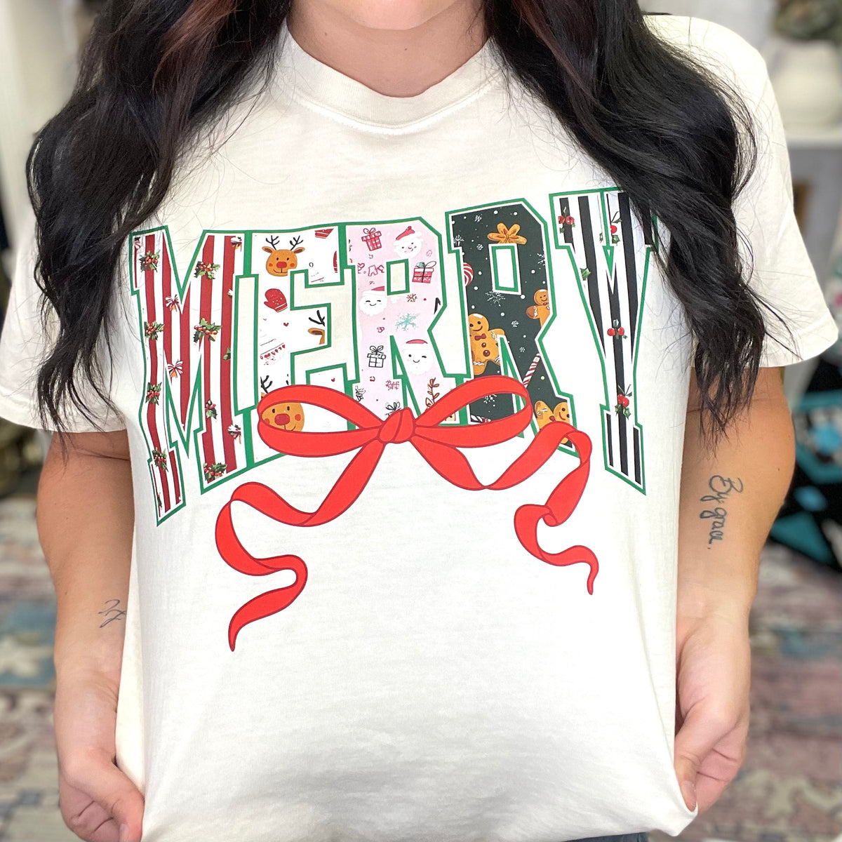 Merry Bow Graphic Tee
