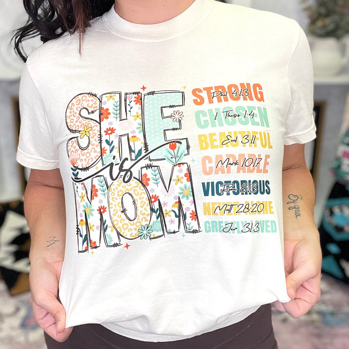 She Is Mom Graphic Tee