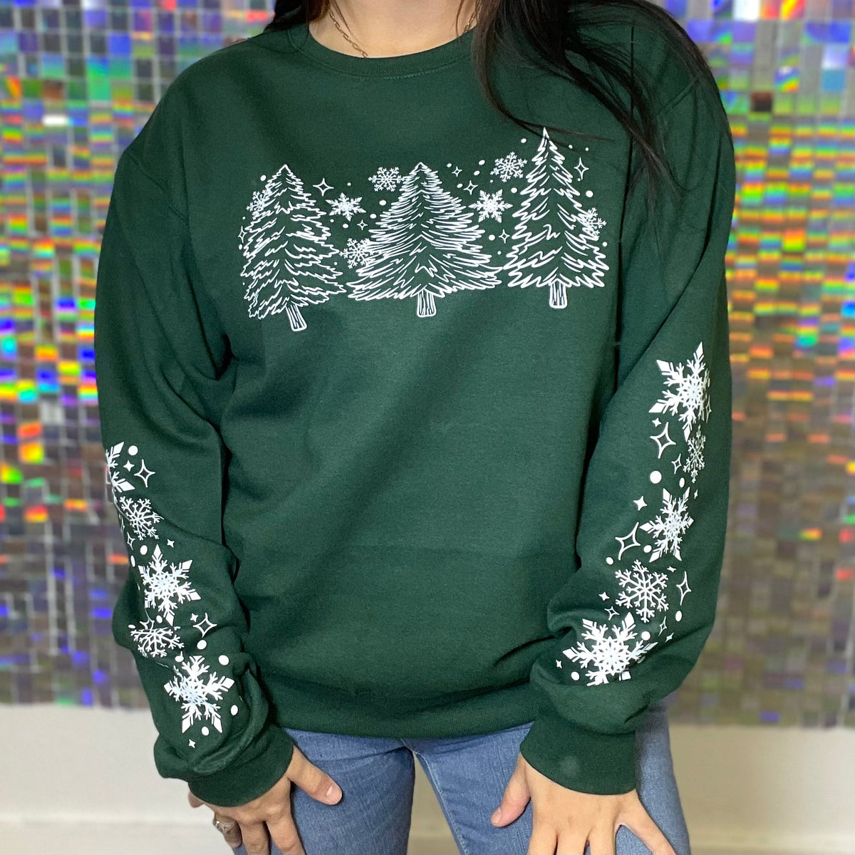 Christmas Snowflakes Graphic Crewneck