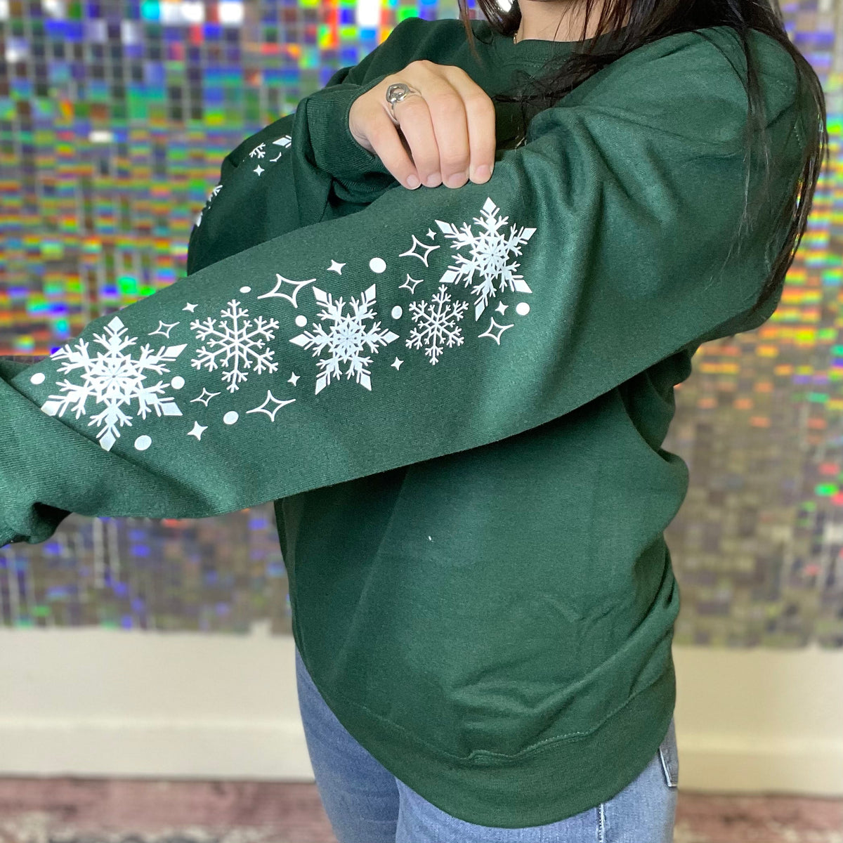 Christmas Snowflakes Graphic Crewneck
