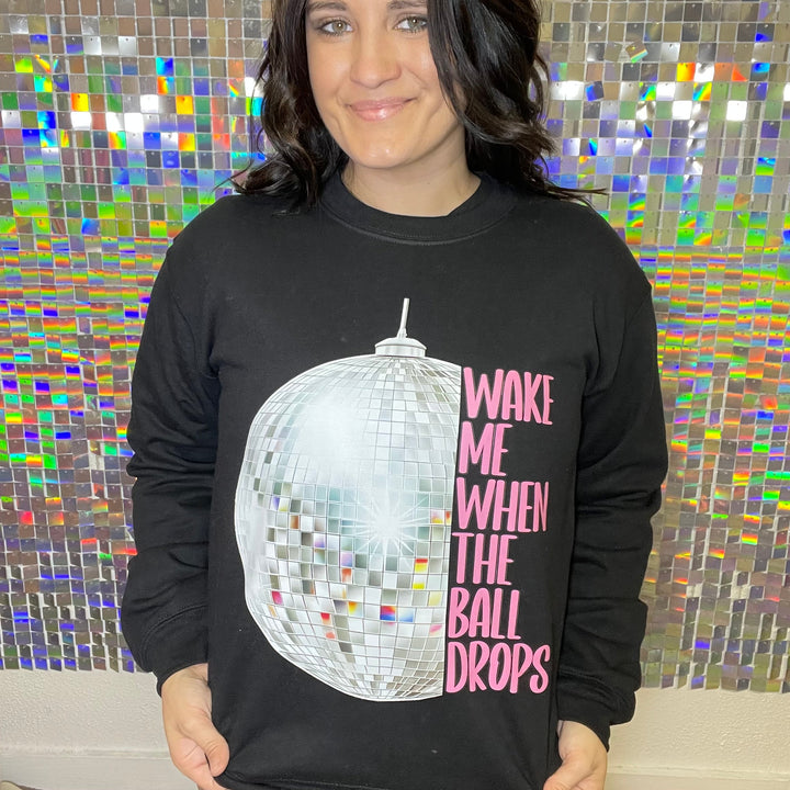 Wake Me When The Ball Drops Graphic Crewneck