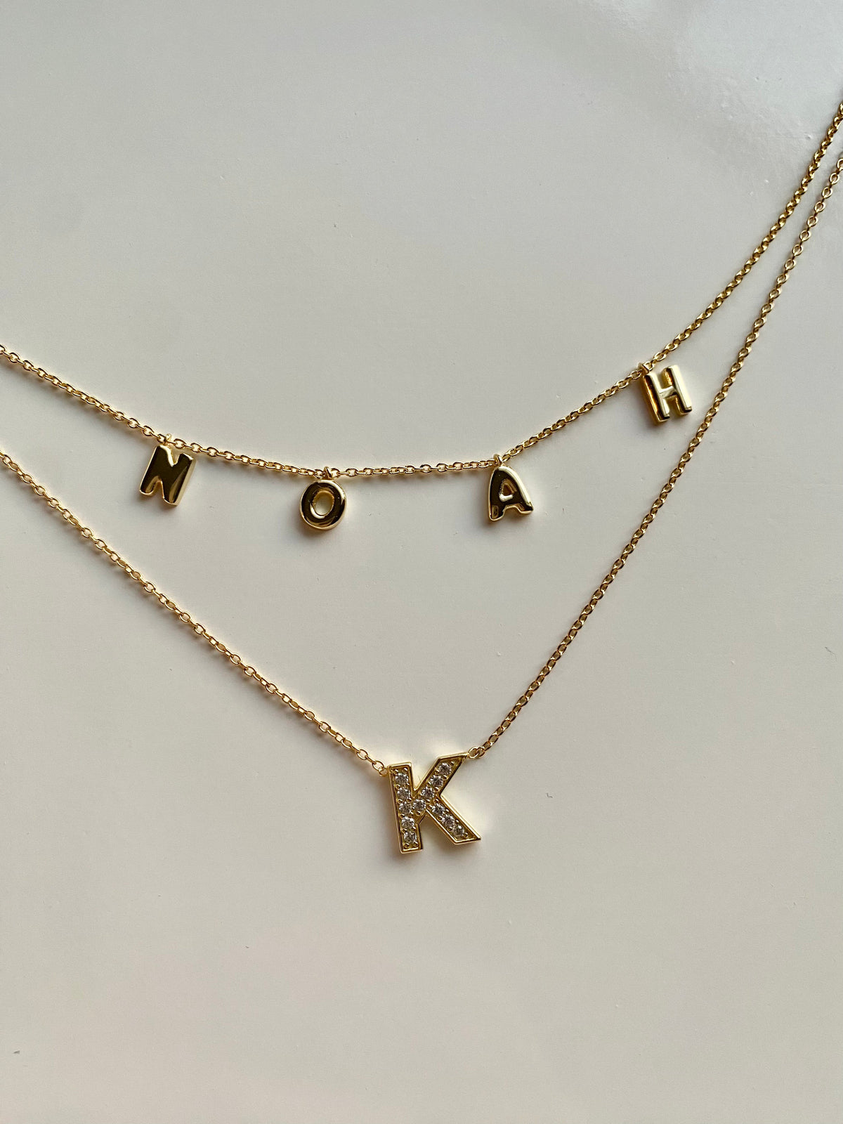 Custom Bristol Bubble Letter Name Necklace (Water Resistant)
