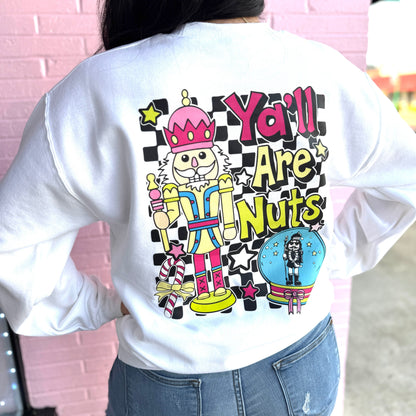 Yall Are Nuts Graphic Crewneck