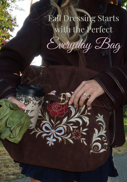 Ruche Royal Embroidered Tote