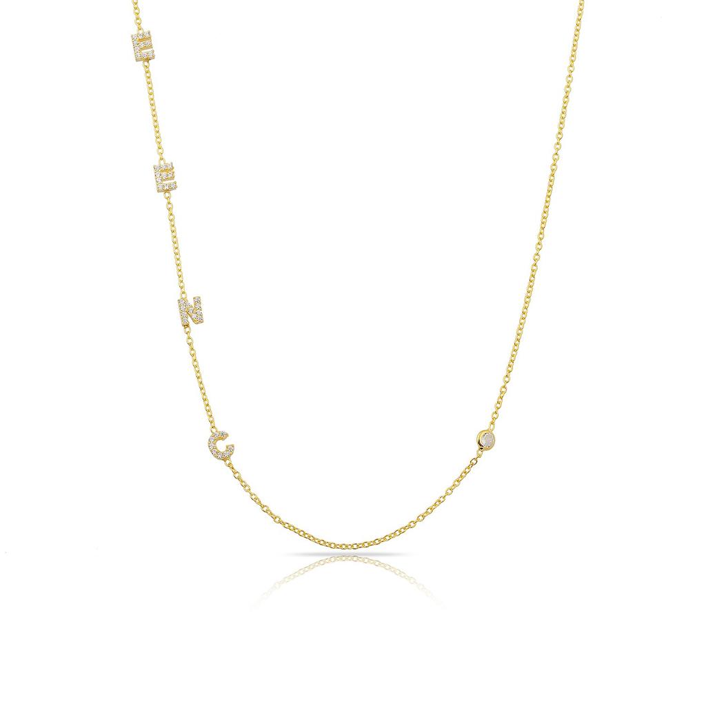 Custom Mini Adore Initial Necklace (Water Resistant)