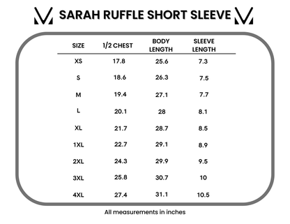Sarah Ruffle Short Sleeve - Mulberry