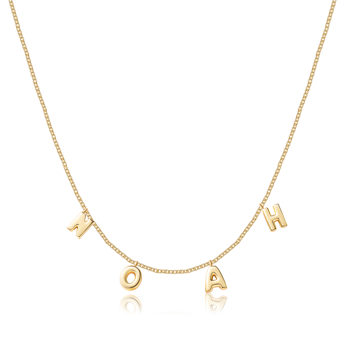 Custom Bristol Bubble Letter Name Necklace (Water Resistant)