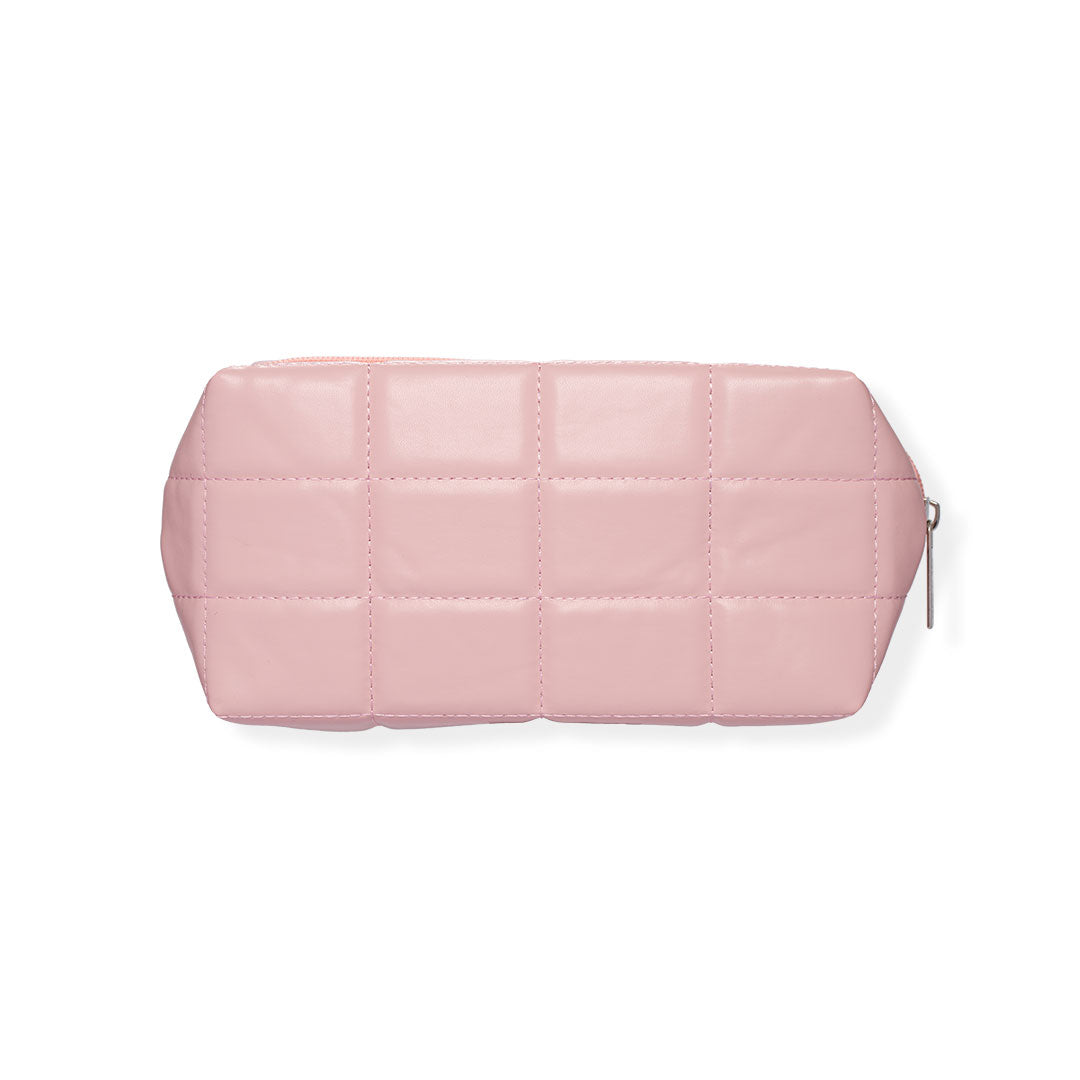 Quilted Pink Makeup Bag