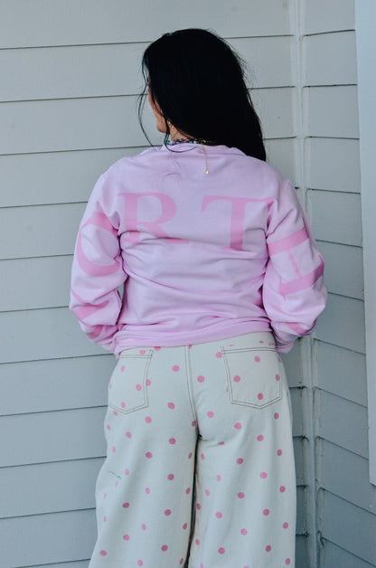 Worthy Light Pink Sweatshirt