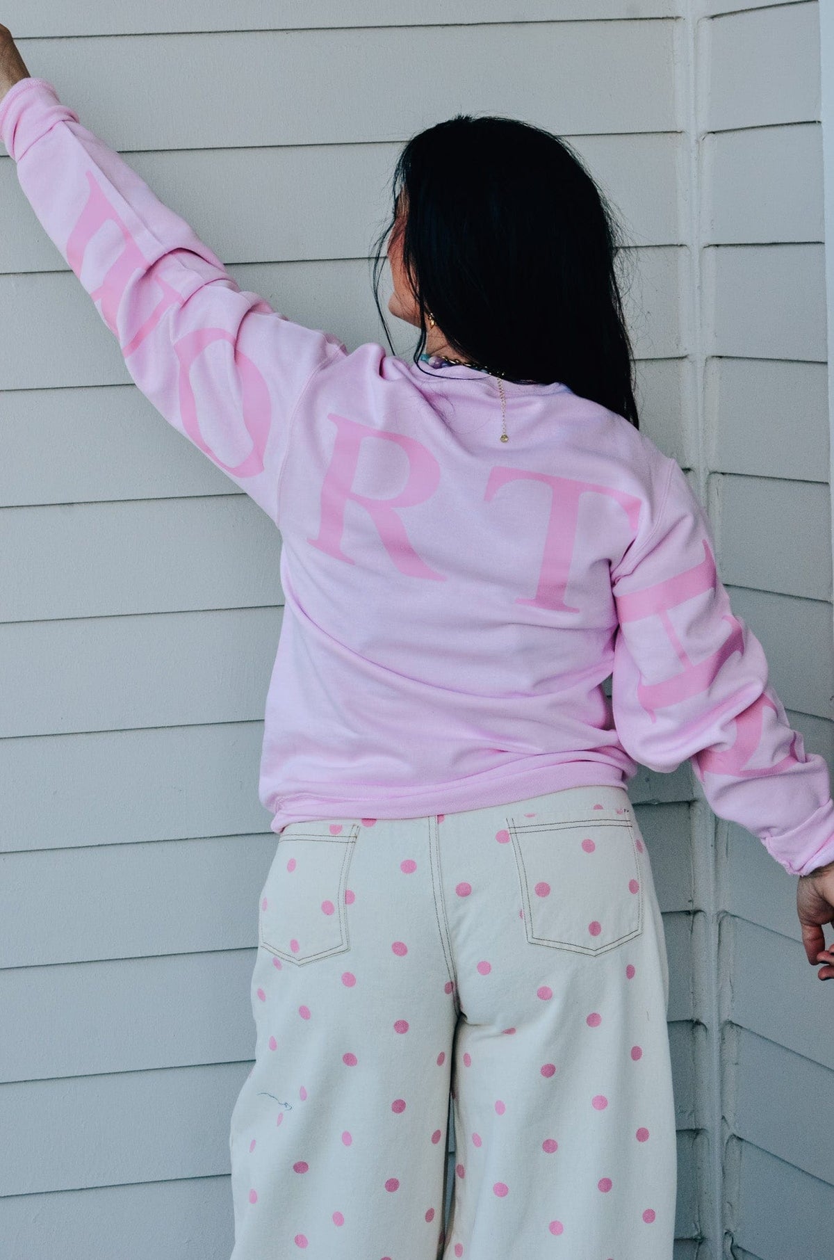 Worthy Light Pink Sweatshirt