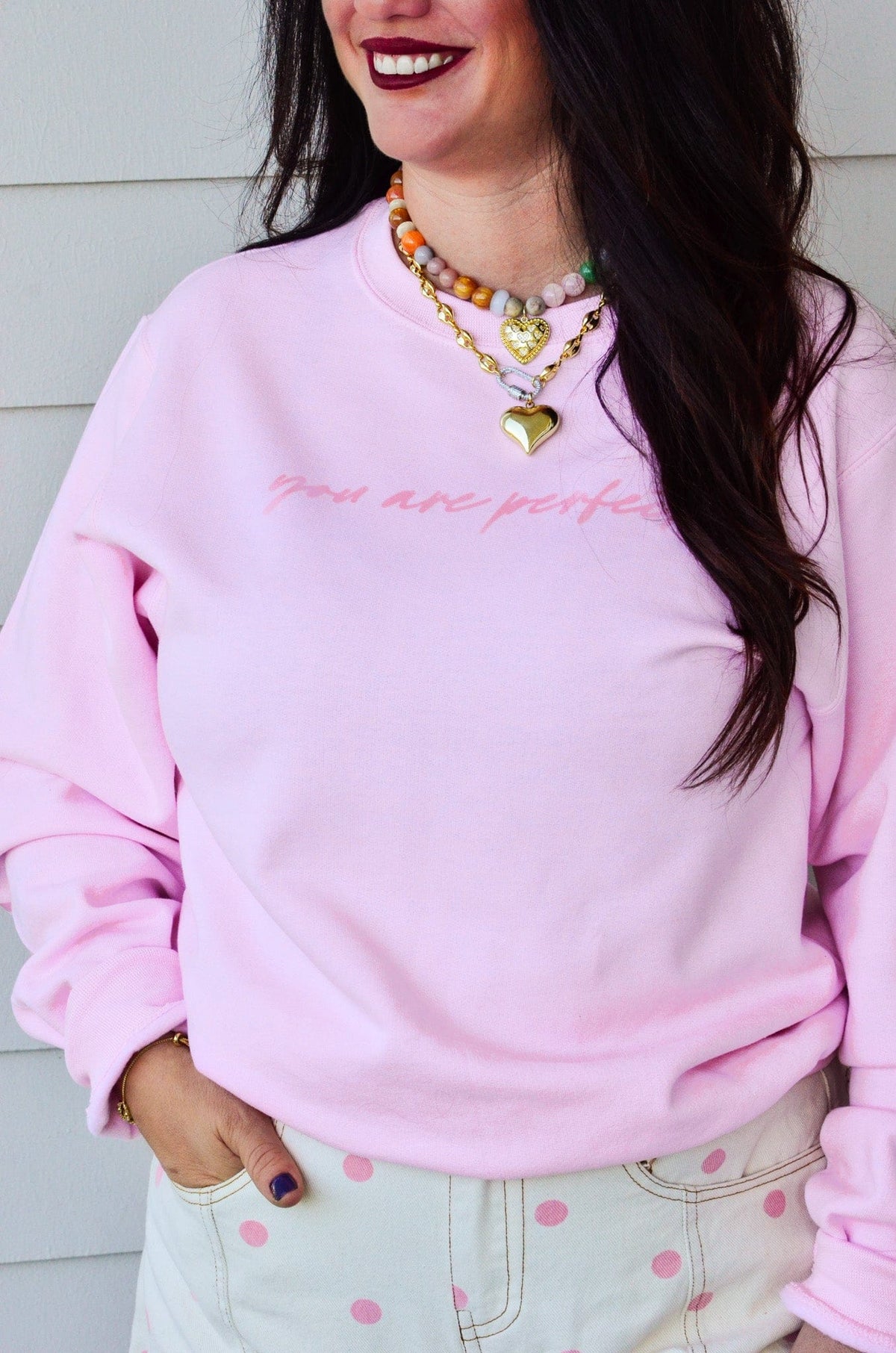 Worthy Light Pink Sweatshirt