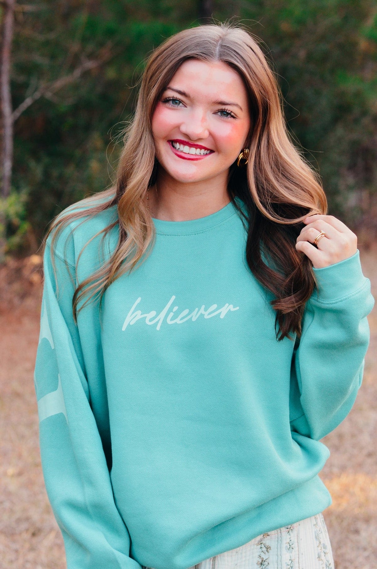 Faith Teal Sweatshirt