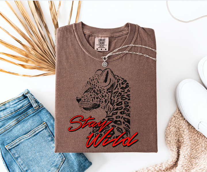 Stay Wild Cheetah Graphic Tee