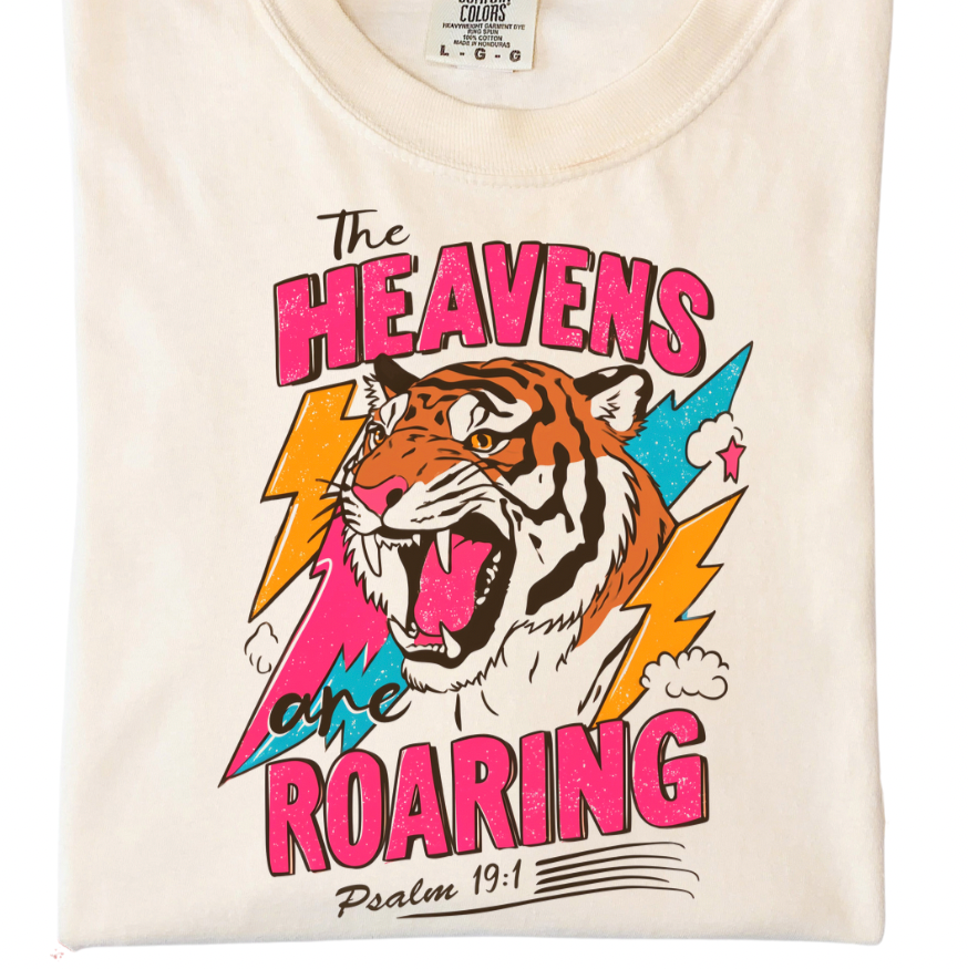 The Heavens are Roaring Pink Graphic Tee