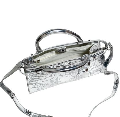 The Rosebud Satchel Silver Chrome