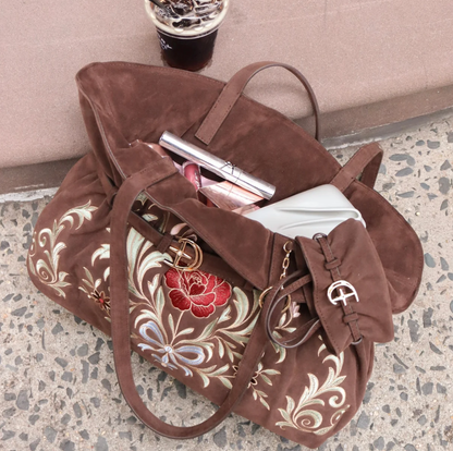 Ruche Royal Embroidered Tote