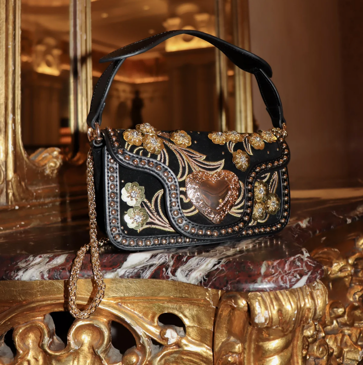 Moonlit Bouquet Shoulder Bag