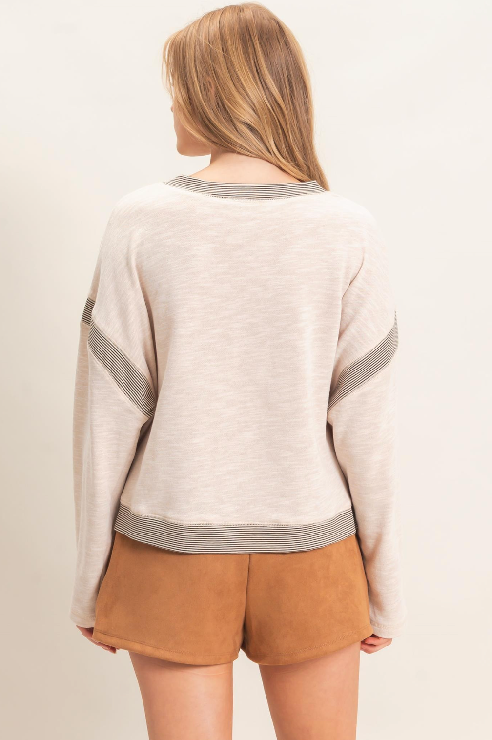Oat Milk Latte Contrast Top