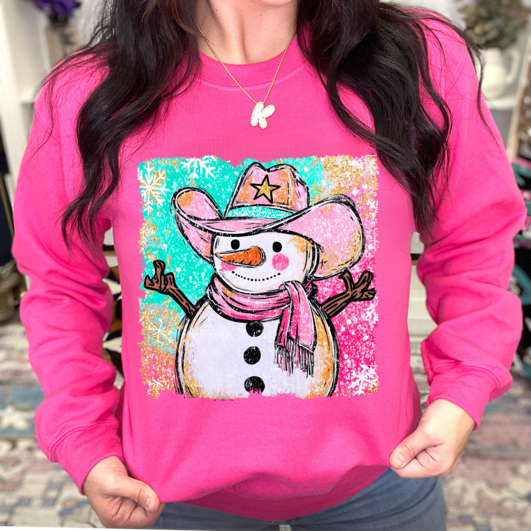 Howdy Snowman Graphic Crewneck