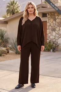 Marlowe Chocolate Lounge Set plus size
