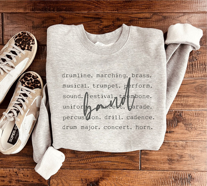 Band Words Sweatshirt in Two Colors