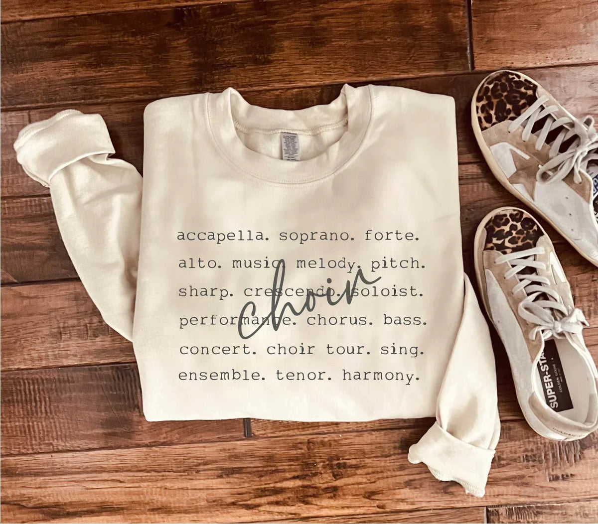 Choir Words Sweatshirt in Two Colors
