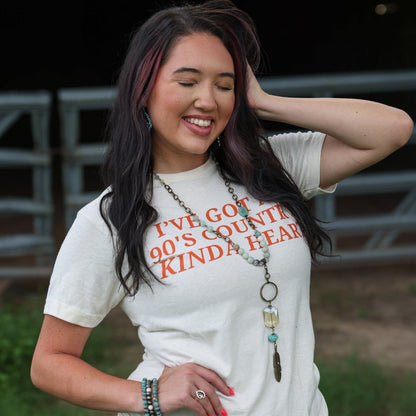 FestiviTees Women - Apparel - Shirts - T-Shirts 90’s Country Heart Soft Graphic Tee