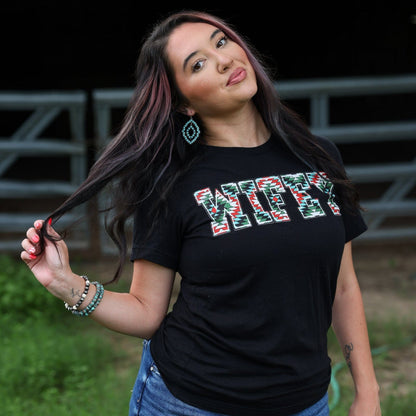 FestiviTees Women - Apparel - Shirts - T-Shirts Aztec Wifey Soft Graphic Tee