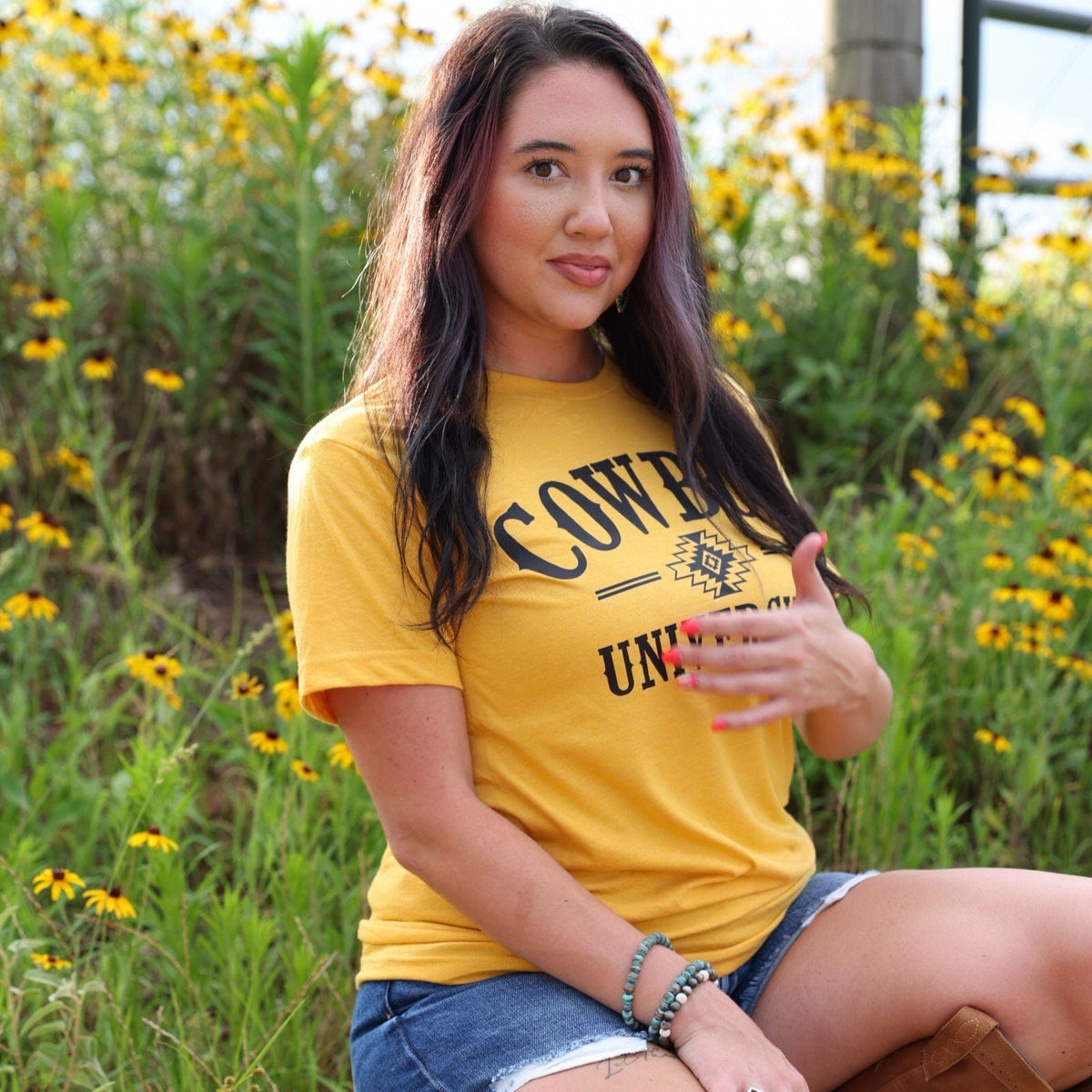 FestiviTees Women - Apparel - Shirts - T-Shirts Cowboy University Western Soft Graphic Tee