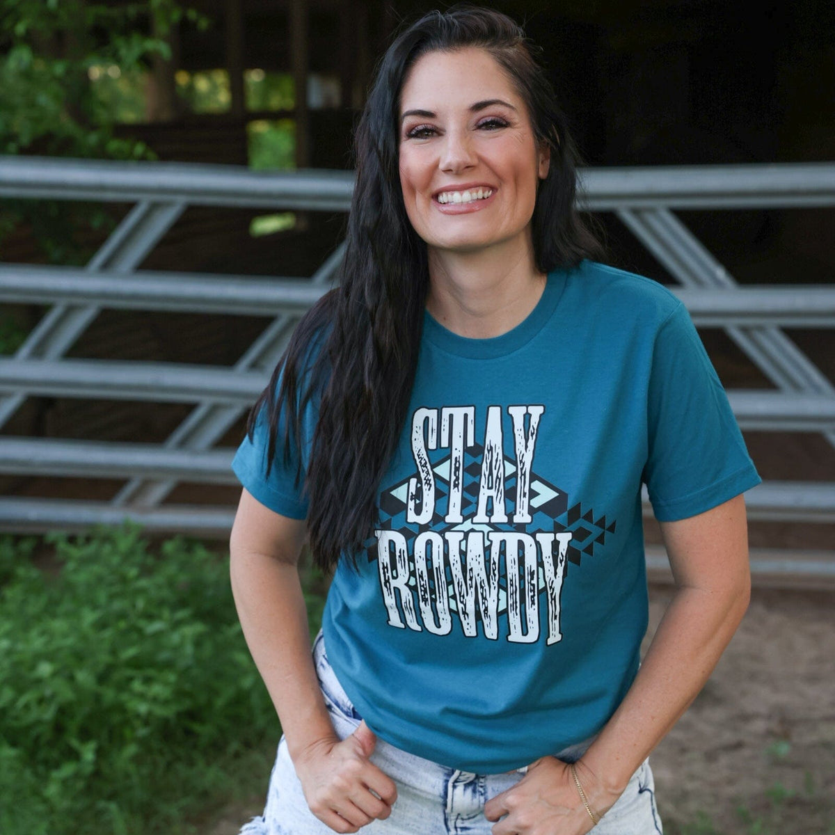 FestiviTees Women - Apparel - Shirts - T-Shirts Stay Rowdy Aztec Soft Graphic Tee